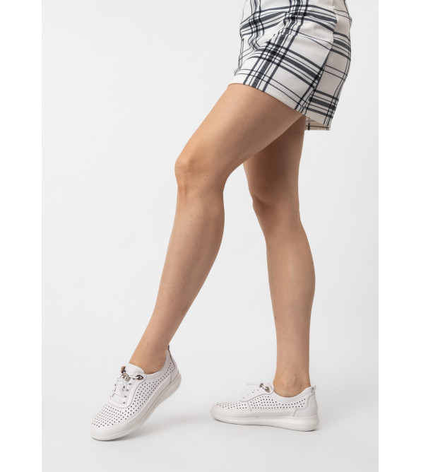 Туфли белые летние на шнурках Meegocomfort 2654Т