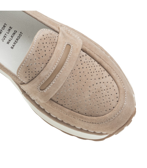 Туфли женские цвета мокко на танкетке Meegocomfort 2655Т