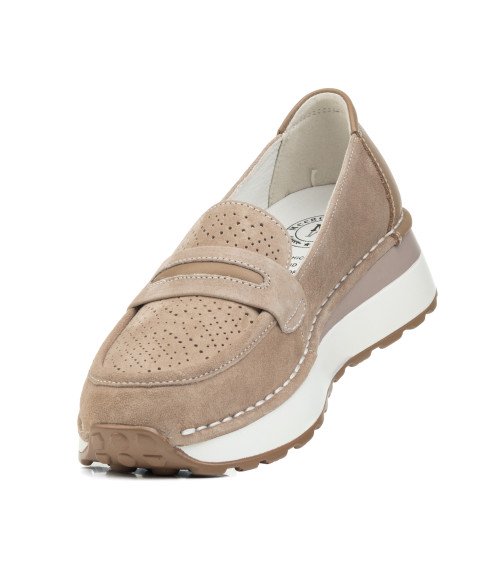 Туфли женские цвета мокко на танкетке Meegocomfort 2655Т