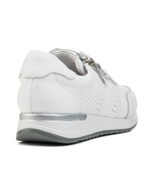 Кроссовки женские кожаные белые Meegocomfort 2656Т