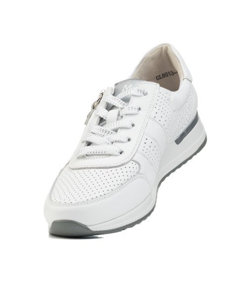 Кроссовки женские кожаные белые Meegocomfort 2656Т