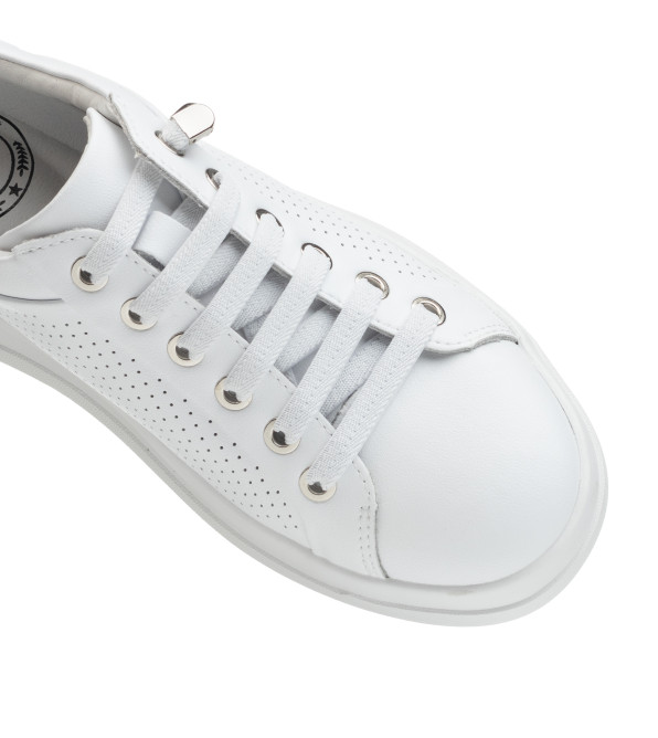 Кеды женские кожаные белые Meegocomfort 2657Т