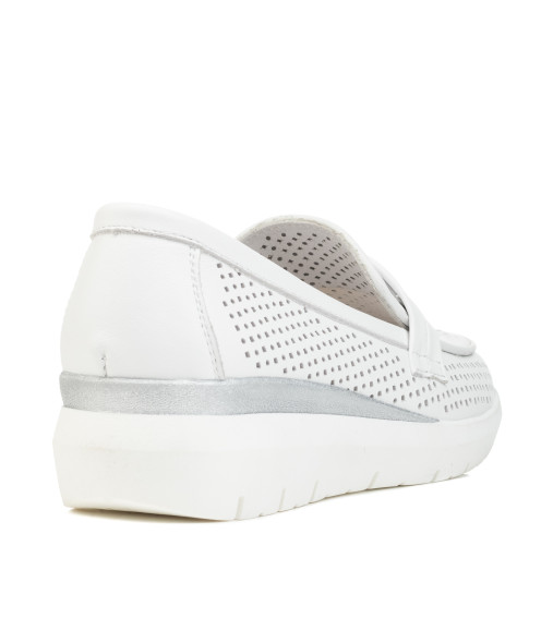Туфли женские белые на танкетке Meegocomfort 2658Т