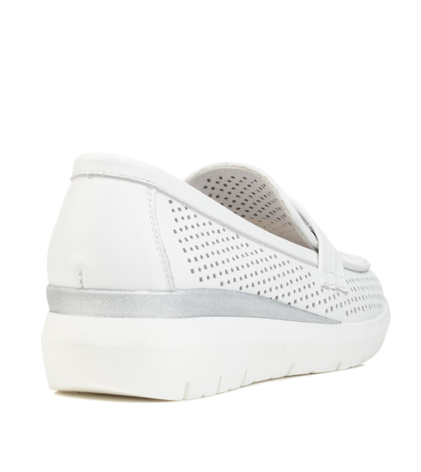 Туфли женские белые на танкетке Meegocomfort 2658Т