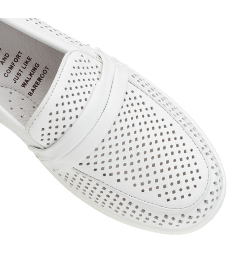 Туфли женские белые на танкетке Meegocomfort 2658Т