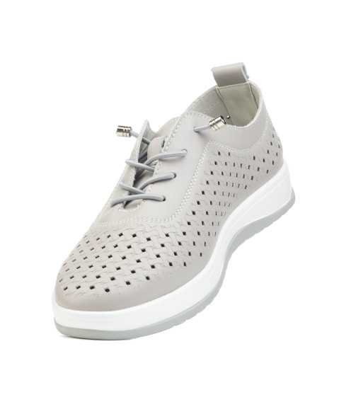 Туфли женские летние серые Lola Andy 2689Т-А