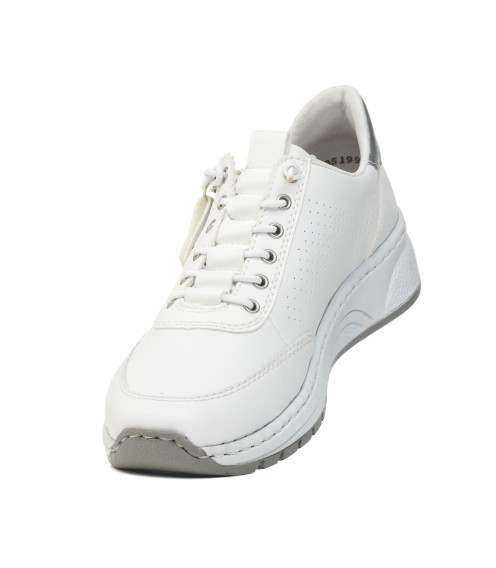 Кроссовки женские белые на платформе Rieker 2706Т