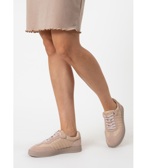 Кеды кожаные женские бежевые Sorte lady 2763Т-А