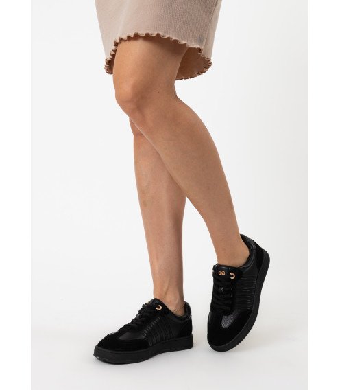 Кеды кожаные женские черные Sorte lady 2763Т