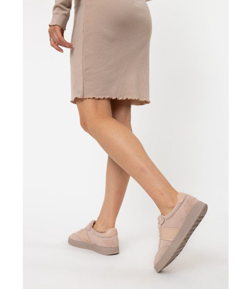 Кеды женские замшевые бежевые Sorte lady 2765Т-В