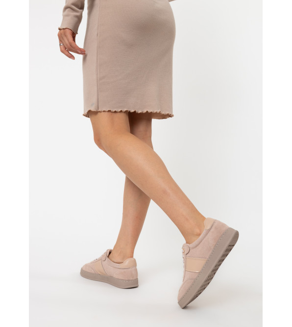 Кеды женские замшевые бежевые Sorte lady 2765Т-В