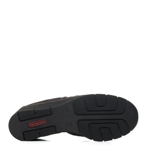 Туфли женские бордовые кожаные Rieker 2807Т-А