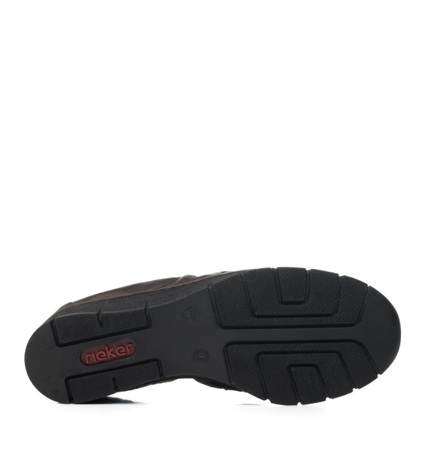 Туфли женские бордовые кожаные Rieker 2807Т-А