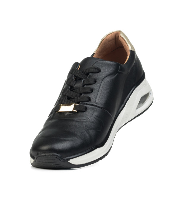 Кроссовки женские черные кожаные Meegocomfort 2831Т