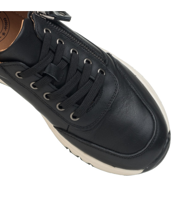 Кроссовки женские кожаные черные Meegocomfort 2832Т