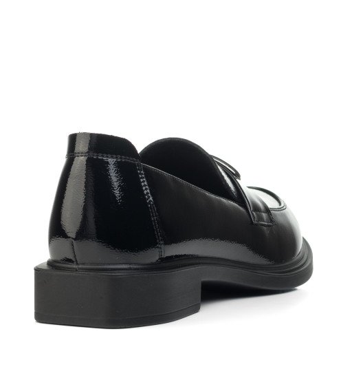 Туфлі-лофери жіночі чорні з пряжкою Meegocomfort 2837Т-1