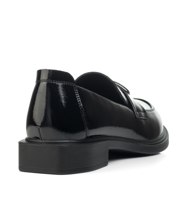 Туфли-лоферы женские черные с пряжкой Meegocomfort 2837Т-1