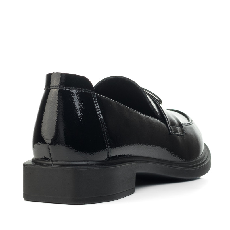 Туфли-лоферы женские черные с пряжкой Meegocomfort 2837Т-1