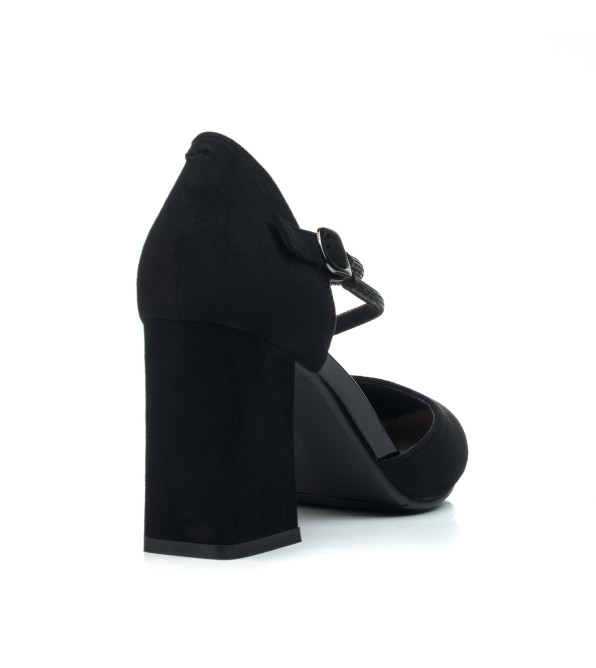 Туфли женские черные на толстом каблуке Marigo 2854Т