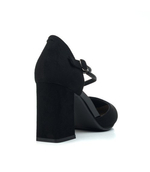 Туфли женские черные на толстом каблуке Marigo 2854Т