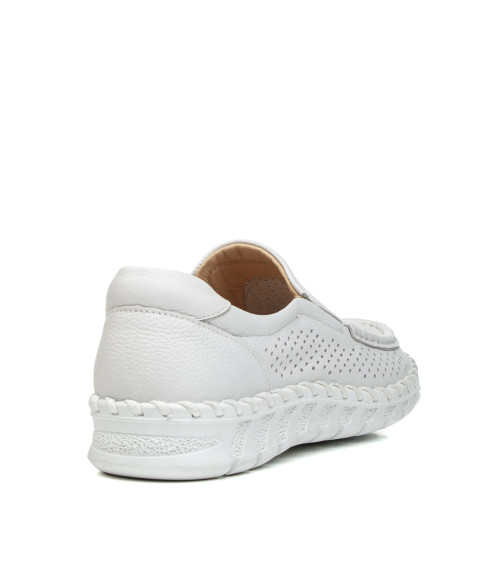 Туфли женские кожаные белые Meegocomfort 2918Т