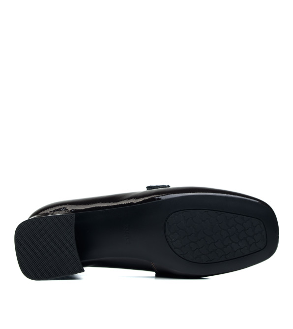 Туфли женские лакированные в шоколадном оттенке Meegocomfort 2932Т-1