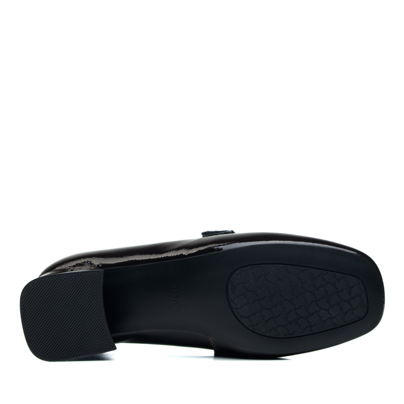 Туфли женские лакированные в шоколадном оттенке Meegocomfort 2932Т-1