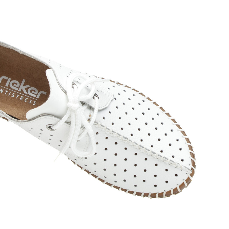 Туфлі жіночі шкіряні білі літні Rieker 2939Т
