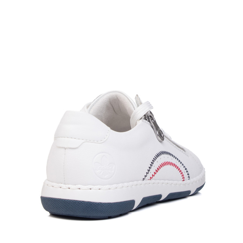 Кеди жіночі білі з блискавкою Rieker 2946Т