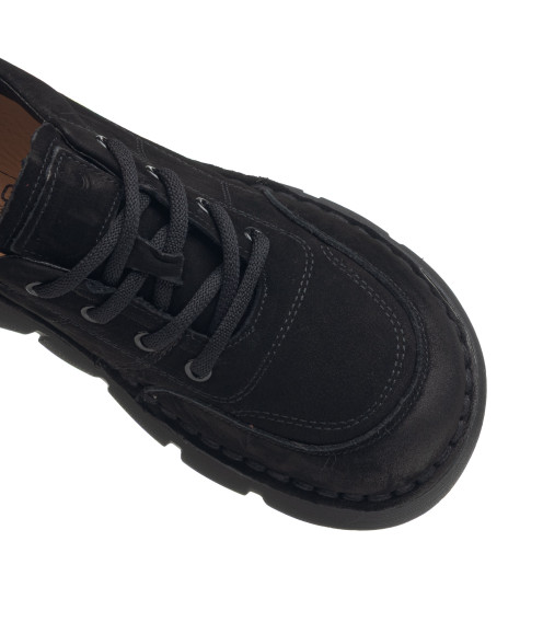 Туфли женские черные на шнурках Marigo 2985Т-2