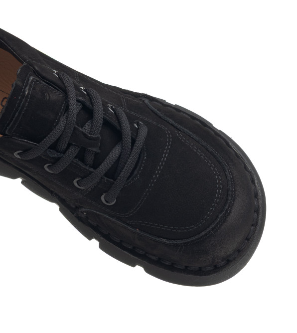 Туфли женские черные на шнурках Marigo 2985Т-2
