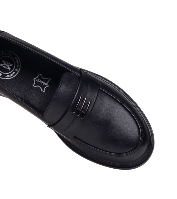 Туфлі шкіряні чорні Meegocomfort 3010Т
