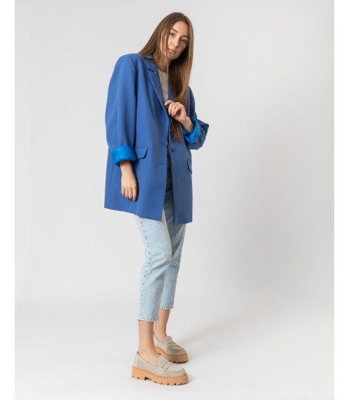 Туфли лоферы женские на тракторной серой подошве Evromoda 1007ТZ