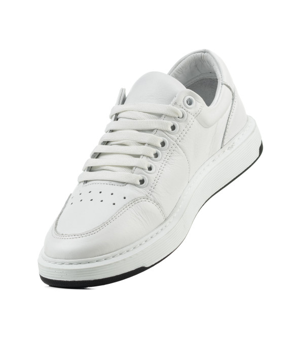 Кеди жіночі білі шкіряні Heya Shoes 1047ТZ-А