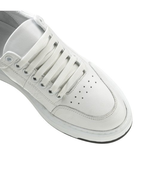 Кеди жіночі білі шкіряні Heya Shoes 1047ТZ-А