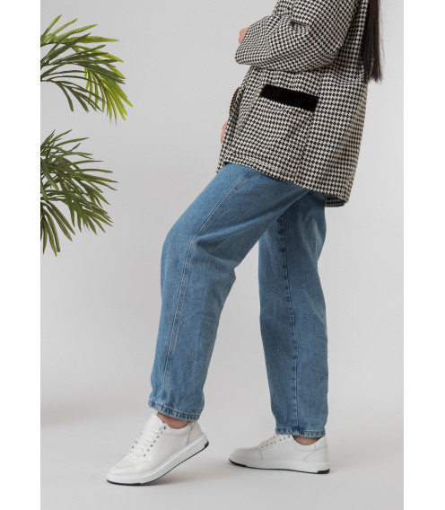 Кеди жіночі білі шкіряні Heya Shoes 1047ТZ-А