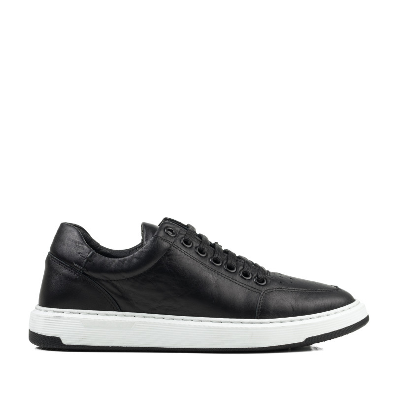 Кеды женские черные кожаные Heya Shoes 1047ТZ