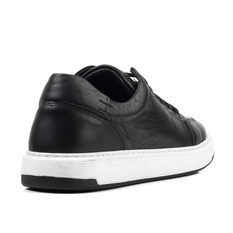 Кеды женские черные кожаные Heya Shoes 1047ТZ