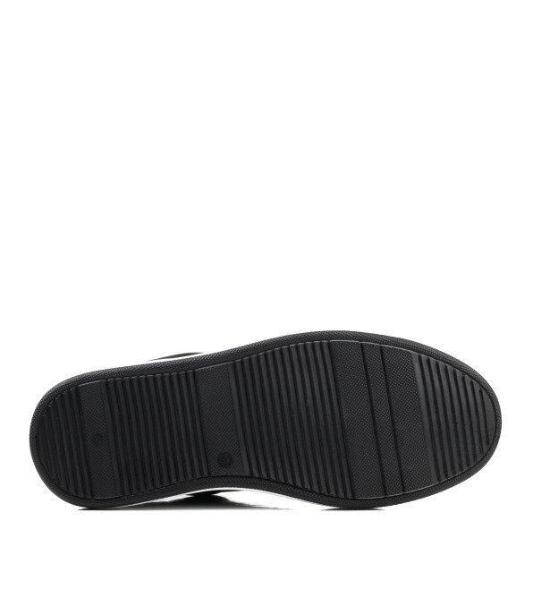 Кеды женские черные кожаные Heya Shoes 1047ТZ