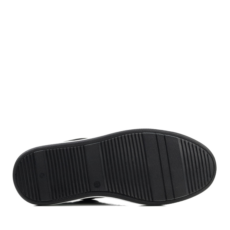 Кеды женские черные кожаные Heya Shoes 1047ТZ