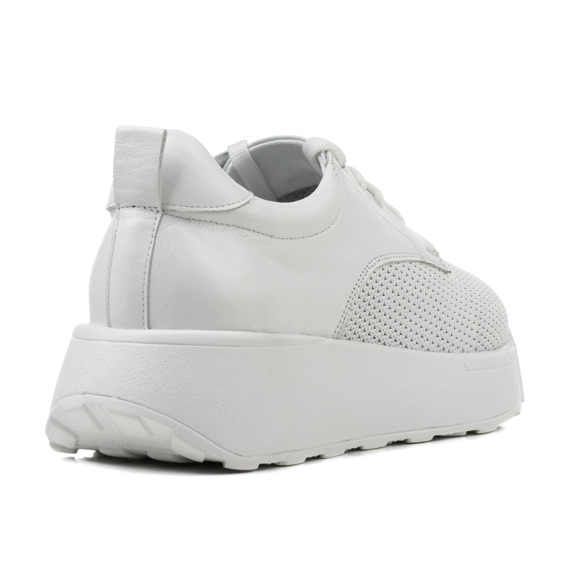 Кеди жіночі білі шкіряні з перфорацією Heya Shoe 1048ТZ