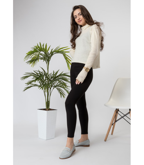 Туфли лоферы женские голубые кожаные Heya Shoes 1049ТZ-В
