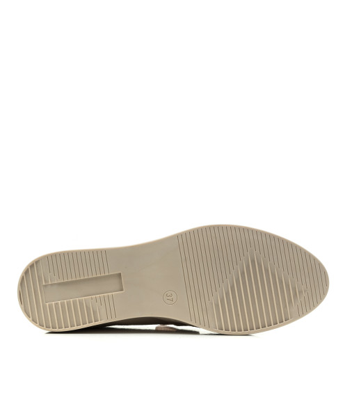 Туфли женские замшевые бежевые Loro Piana 1077ТZ