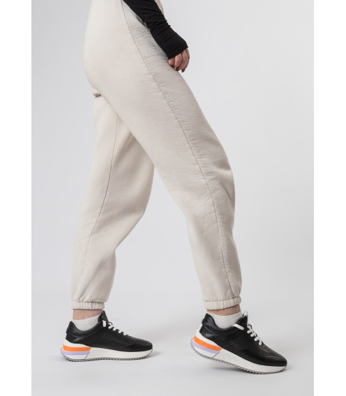 Кросовки женские черные кожаные с перфорацией Evromoda 1083ТZ