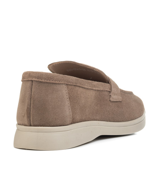 Женские лоферы цвета мокко Loro Piana 1098ТZ-F