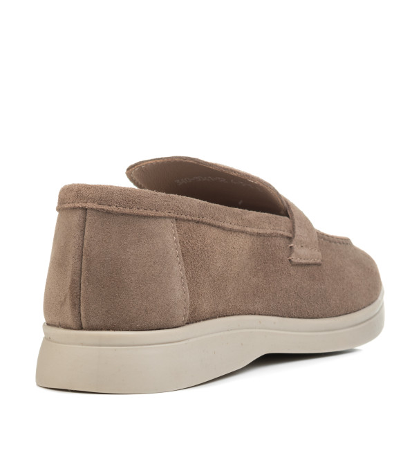 Женские лоферы цвета мокко Loro Piana 1098ТZ-F