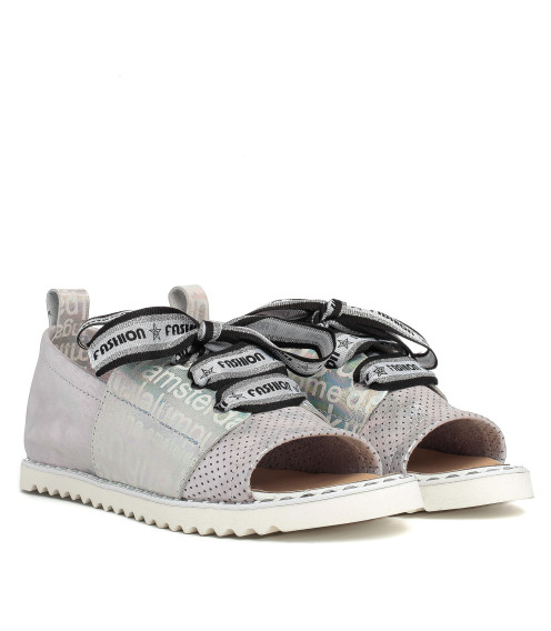 Туфли женские кожаные сиреневые на низком ходу 790ТZ