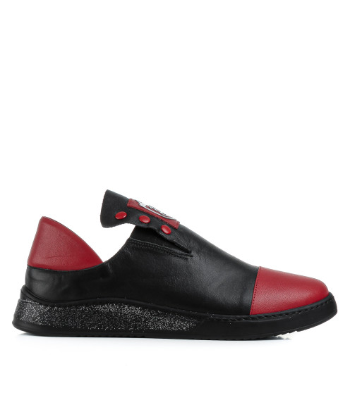 Туфли женские кожаные черные на платформе Evromoda 822ТZ