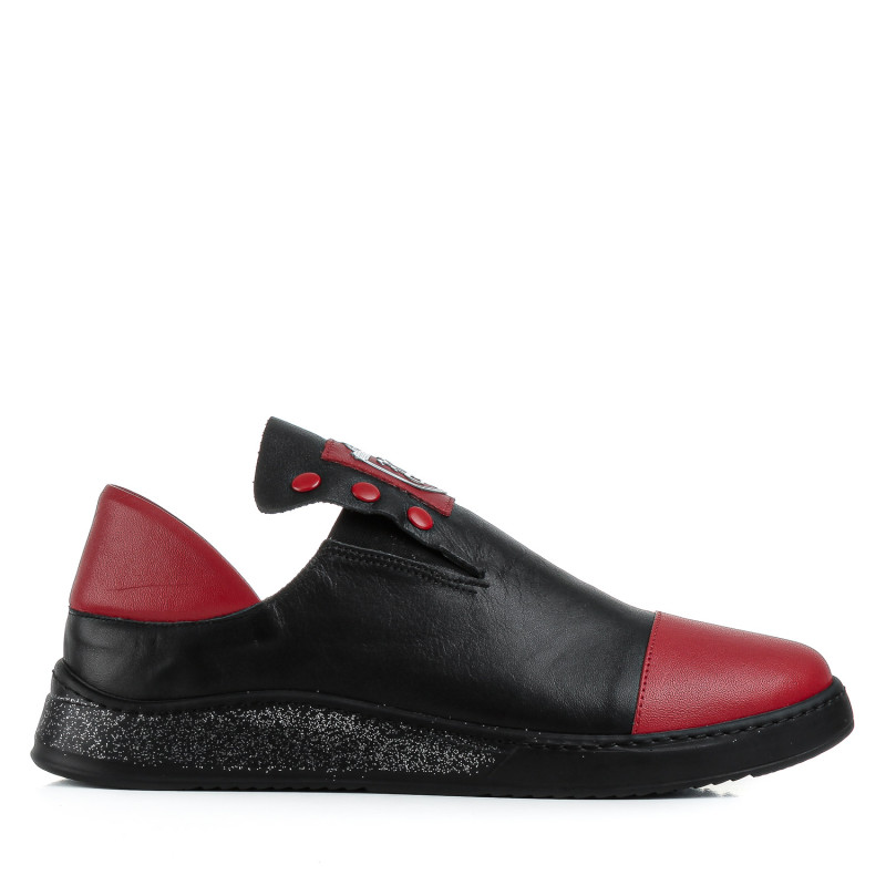 Туфлі жіночі шкіряні чорні  на платформі Evromoda 822ТZ