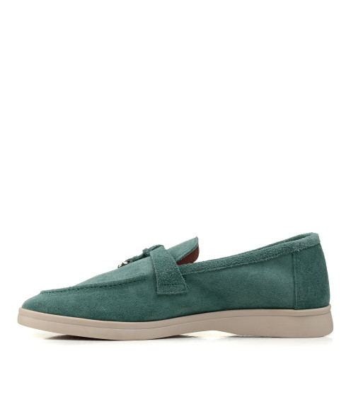 Туфли лоферы женские замшевые на низком ходу All shoes 892ТZ-С